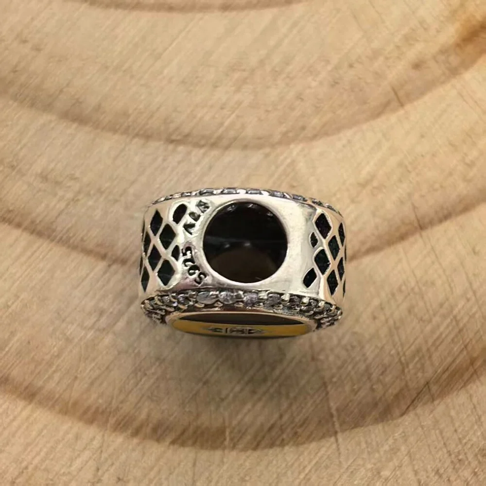 Pandora Pittsburgh Flag Exclusive Bead Charm, S925 Silver Jewelry